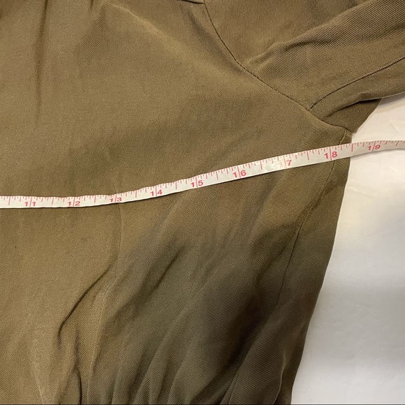 zara women xs olive green Military jacket Full Zip - Picture 5 of 9